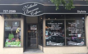 Extérieur du salon de coiffure - Nathalie Brosseau Coiffure (salon de coiffure à Beaubien)